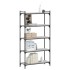 Librería 5 estantes madera ingeniería gris Sonoma 80x30x154