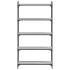 Librería 5 estantes madera ingeniería gris Sonoma 80x30x154