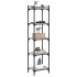 Librería 5 estantes madera ingeniería gris Sonoma 40x30x154