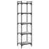 Librería 5 estantes madera ingeniería gris Sonoma 40x30x154