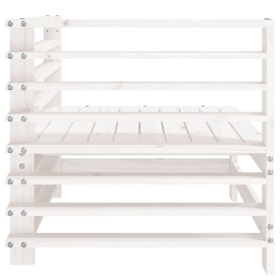 Sofá de esquina de jardín madera maciza de