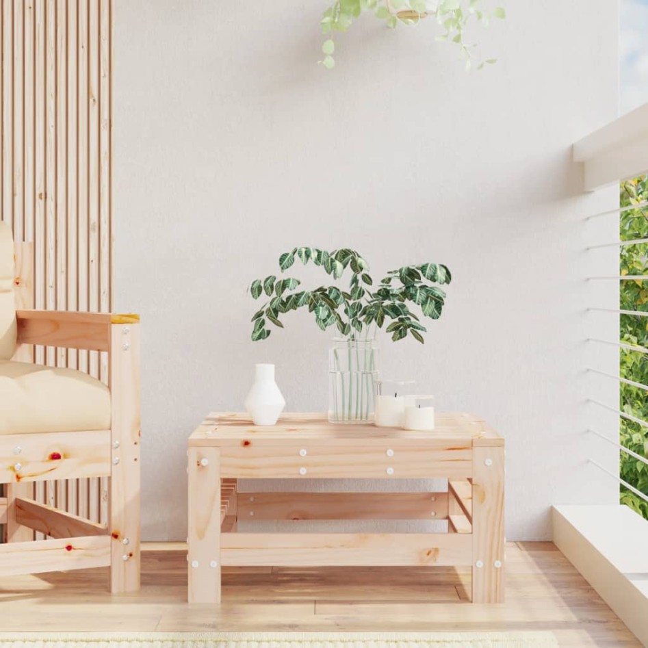 Taburete de jardín madera maciza de