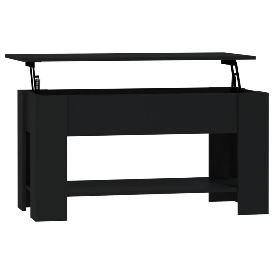 Mesa de centro madera de ingeniería negro 101x49x52