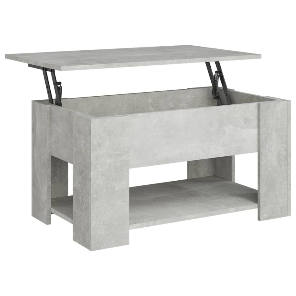 Mesa de centro madera de ingeniería gris hormigón 79x49x41