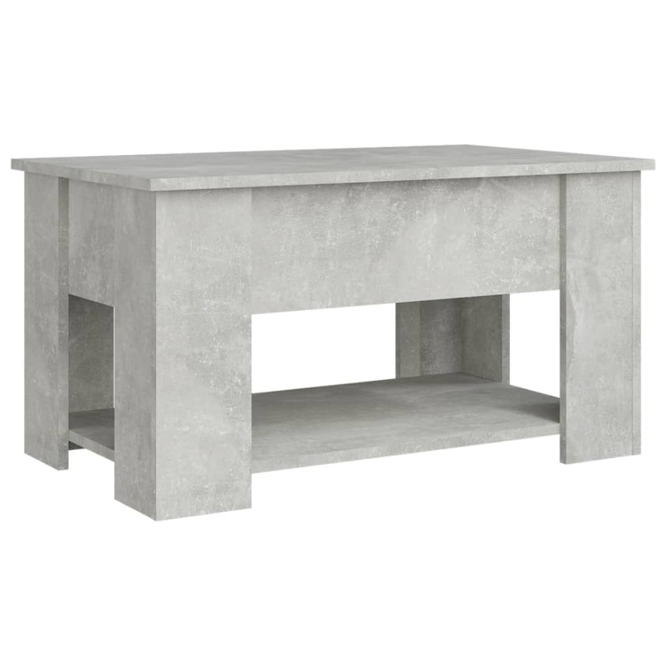Mesa de centro madera de ingeniería gris hormigón 79x49x41