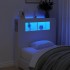 Cabecero con LED madera de ingeniería blanco 100x18,5x103,5