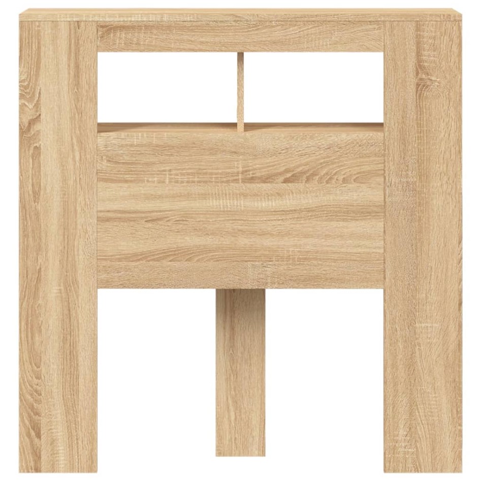 Cabecero LED madera ingeniería roble Sonoma 100x18,5x103,5
