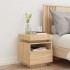 Mesita de noche con luces LED roble Sonoma 40x39x48,5