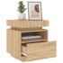 Mesita de noche con luces LED roble Sonoma 40x39x48,5