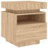 Mesita de noche con luces LED roble Sonoma 40x39x48,5
