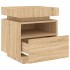 Mesita de noche con luces LED roble Sonoma 40x39x48,5