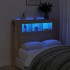 Cabecero LED madera ingeniería roble Sonoma 120x18,5x103,5