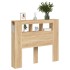 Cabecero LED madera ingeniería roble Sonoma 120x18,5x103,5