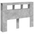 Cabecero LED madera ingeniería gris hormigón 140x18,5x103,5