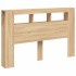 Cabecero LED madera ingeniería roble Sonoma 160x18,5x103,5