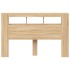 Cabecero LED madera ingeniería roble Sonoma 160x18,5x103,5