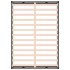 Estructura de cama de madera maciza negra 200x200