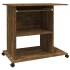 Escritorio de madera contrachapada roble ahumado 80x50x75