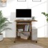Escritorio de madera contrachapada roble ahumado 80x50x75