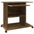 Escritorio de madera contrachapada roble ahumado 80x50x75