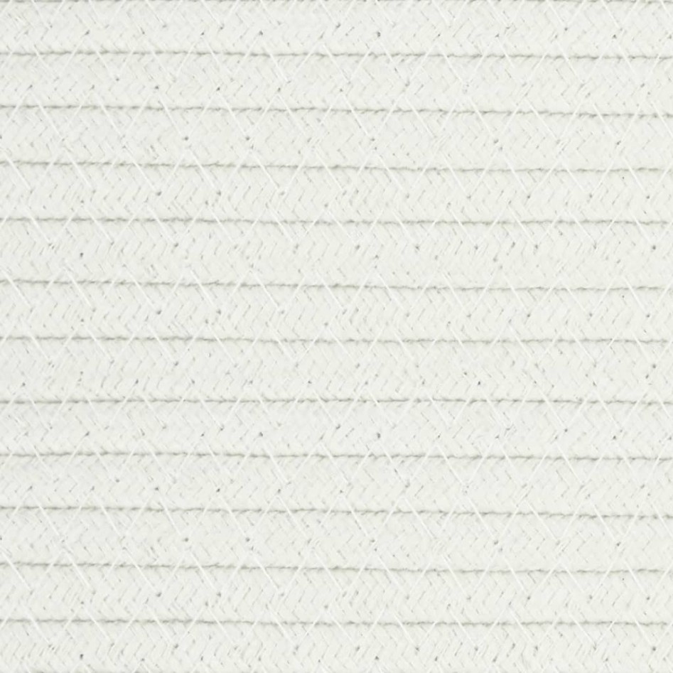 Cesta de almacenaje algodón marrón y blanco Ø49x65