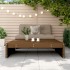 Taburete de jardín madera maciza de pino marrón miel 120x80