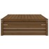 Taburete de jardín madera maciza de pino marrón miel 120x80