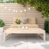 Taburete de jardín madera maciza de pino 120x80