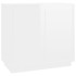 Aparador de madera contrachapada blanco brillante 80x34x75