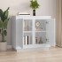 Aparador de madera contrachapada blanco brillante 80x34x75