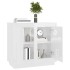Aparador de madera contrachapada blanco brillante 80x34x75