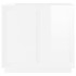 Aparador de madera contrachapada blanco brillante 80x34x75