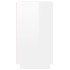 Aparador de madera contrachapada blanco brillante 80x34x75