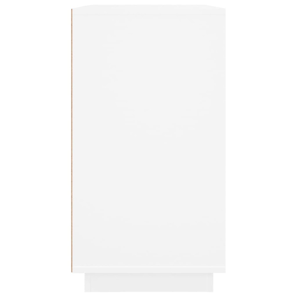 Aparador de madera contrachapada blanco 80x34x75