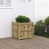 Jardinera madera maciza de pino impregnada 50x50x50