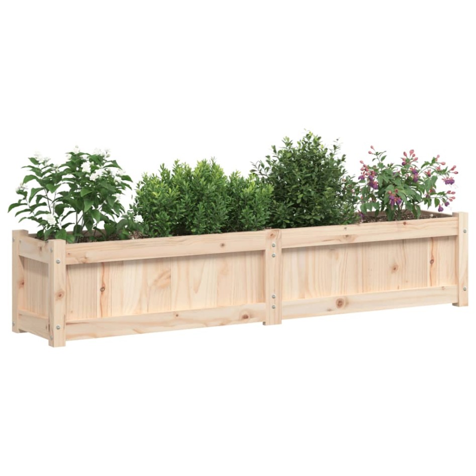 Jardinera de madera maciza de pino 150x31x31