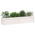 Jardinera de madera maciza de pino blanca 150x31x31