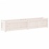 Jardinera de madera maciza de pino blanca 150x31x31