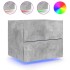 Mesita de noche de pared con luces LED gris