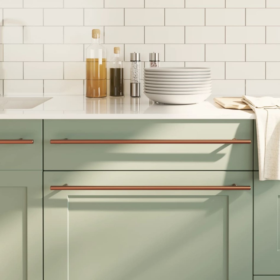 Tiradores para armarios 20 uds acero inoxidable bronce 480