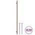 Tiradores para armarios 20 uds acero inoxidable bronce 480