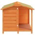 Caseta para perros madera maciza de pino marrón 96x87x80,5