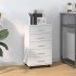Cajonera con ruedas madera contrachapada blanco