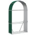 Leñero de acero galvanizado verde 120x45x210