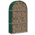 Leñero de acero galvanizado verde 120x45x210