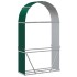 Leñero de acero galvanizado verde 120x45x210