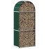 Leñero de acero galvanizado verde 80x45x190