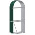 Leñero de acero galvanizado verde 80x45x190