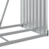 Leñero de acero galvanizado verde 80x45x190