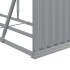 Leñero de acero galvanizado gris claro 300x45x100